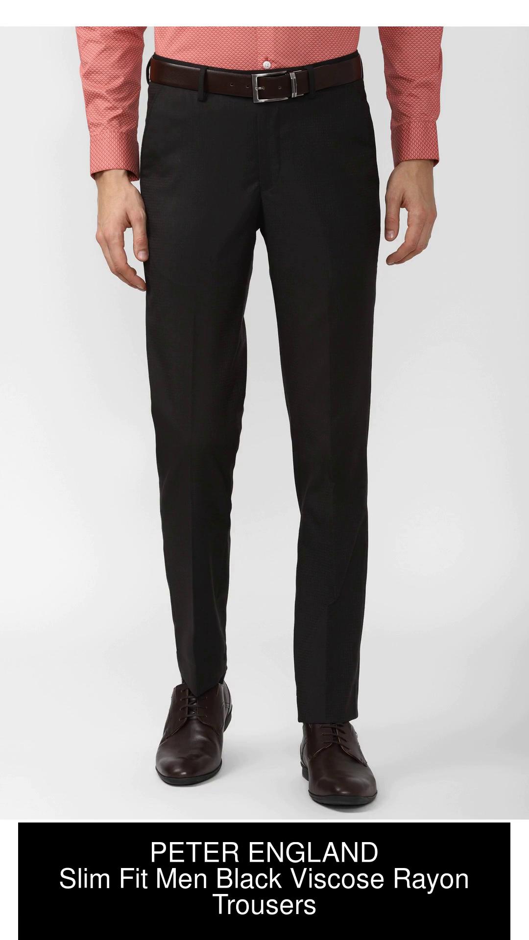 Buy Peter England Black Trousers at Amazonin