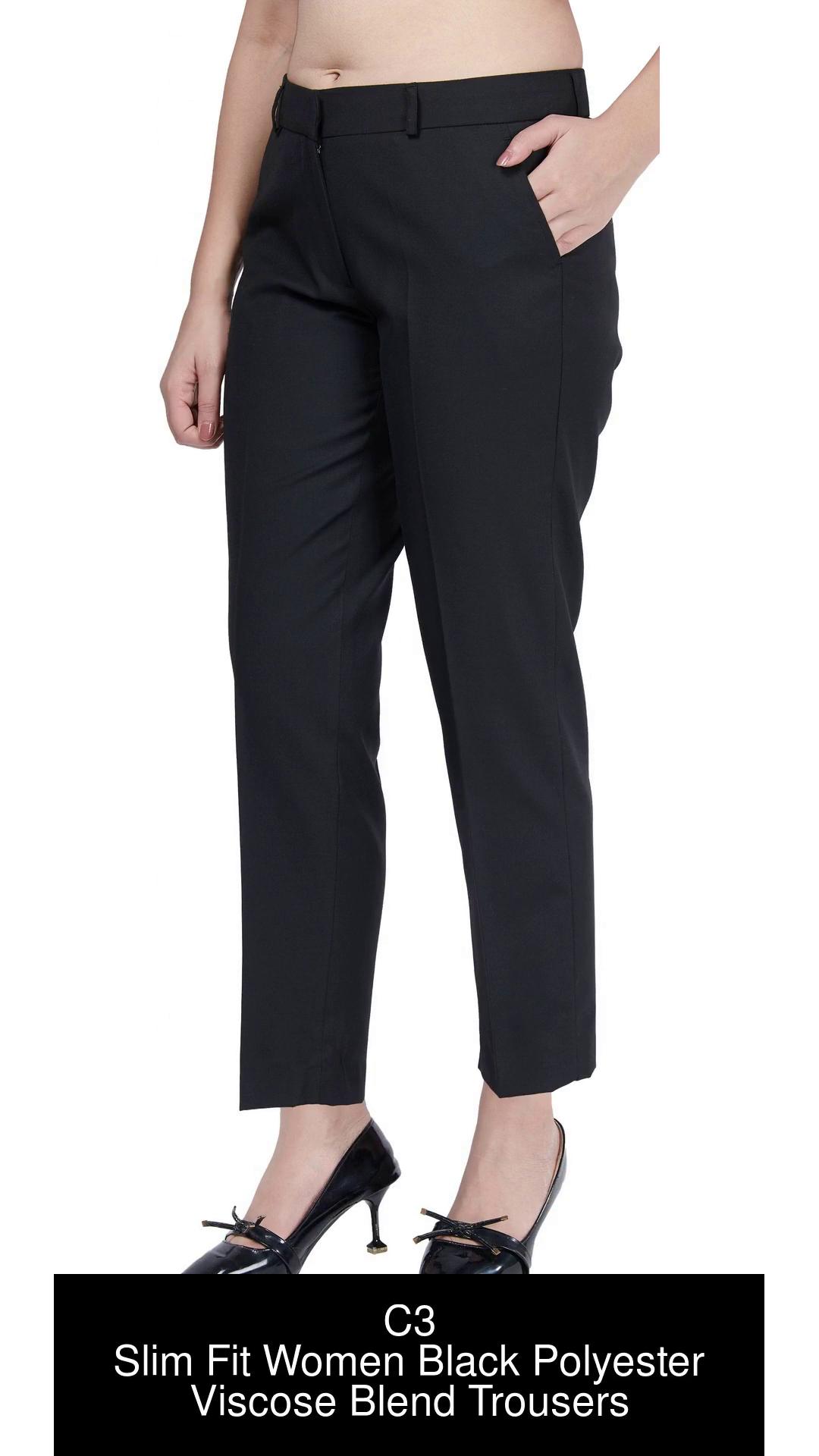 Buy Black Trousers  Pants for Women by SMARTY PANTS Online  Ajiocom