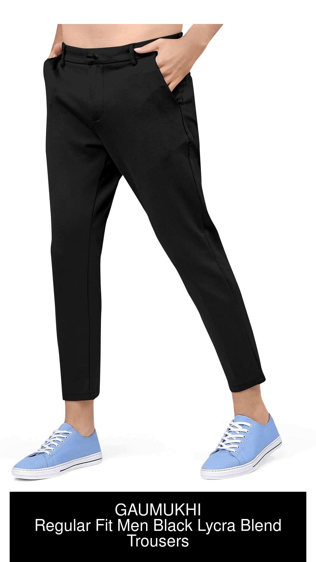 Buy Yudit Mens Regular Fit Polyester Pants YUBBlack32 at Amazonin