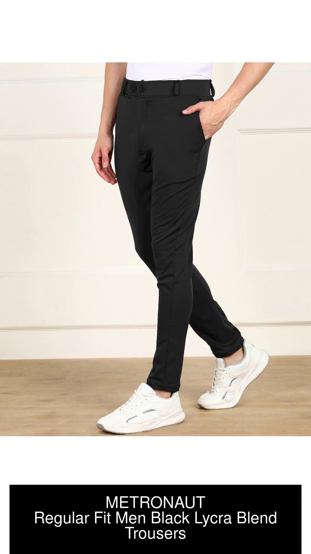 Boom black plain lycra pant  G3WFP80  G3fashioncom