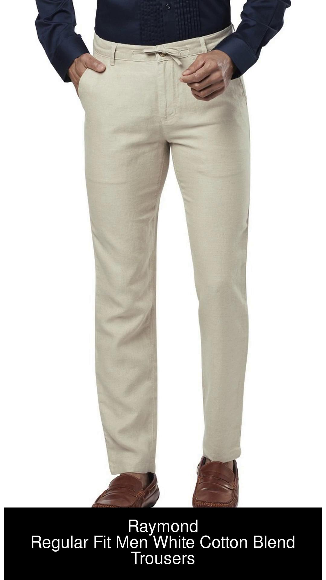 Buy Raymond Men Beige Slim Fit Solid Formal Trousers  Trousers for Men  10854604  Myntra