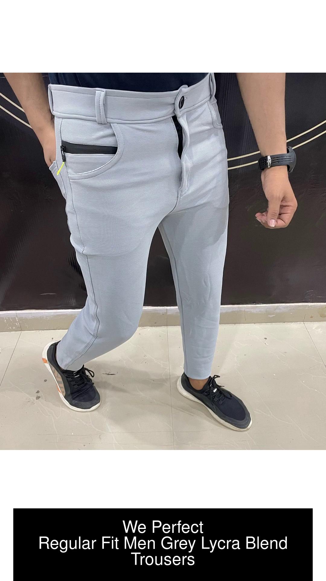 We Perfect Regular Fit Men Grey Trousers - Buy We Perfect Regular Fit Men  Grey Trousers Online at Best Prices in India