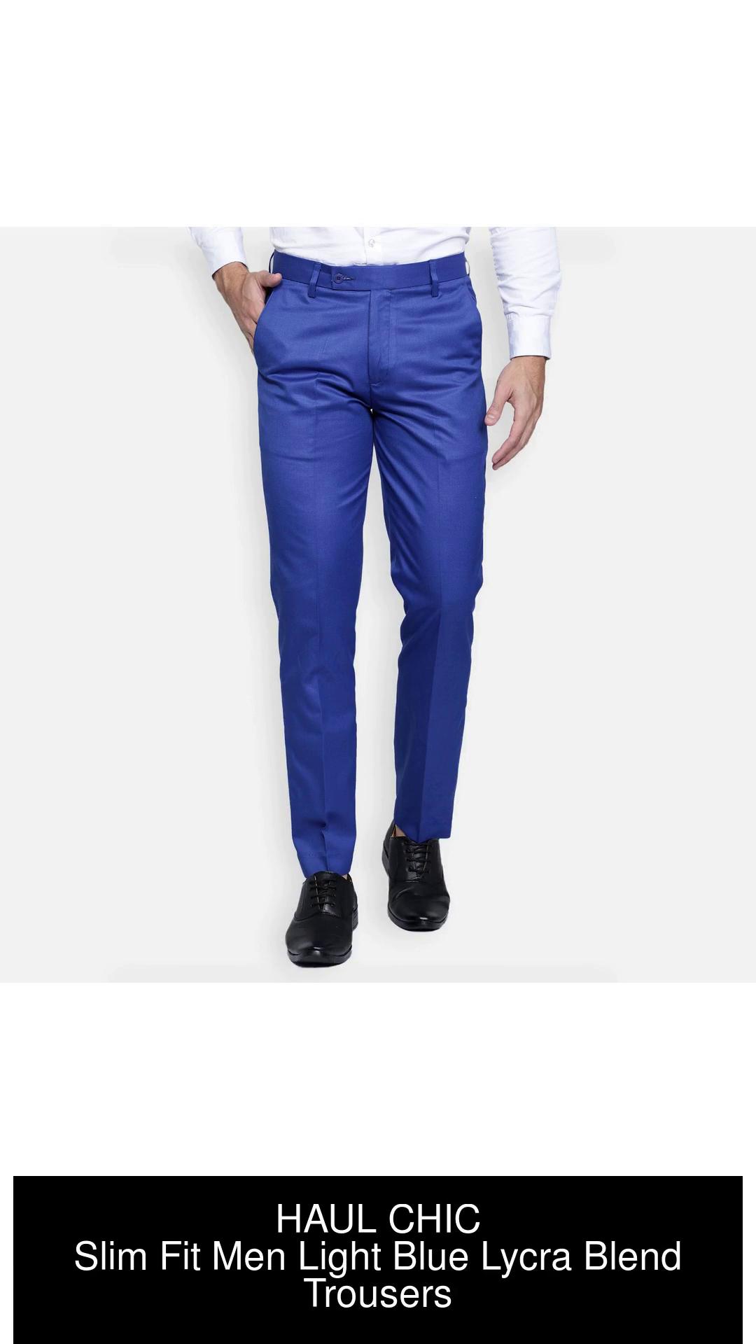 SOJANYA Formal Trousers  Buy SOJANYA Men Cotton Blend Royal Blue  Blue  Checked Formal Trousers Online  Nykaa Fashion