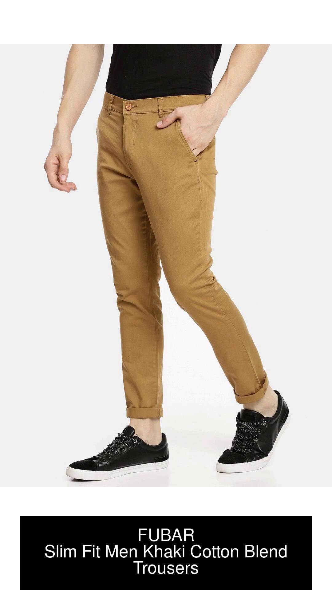 SREY Light Olive And khaki Combo Slim Fit Formal Trouser For Men
