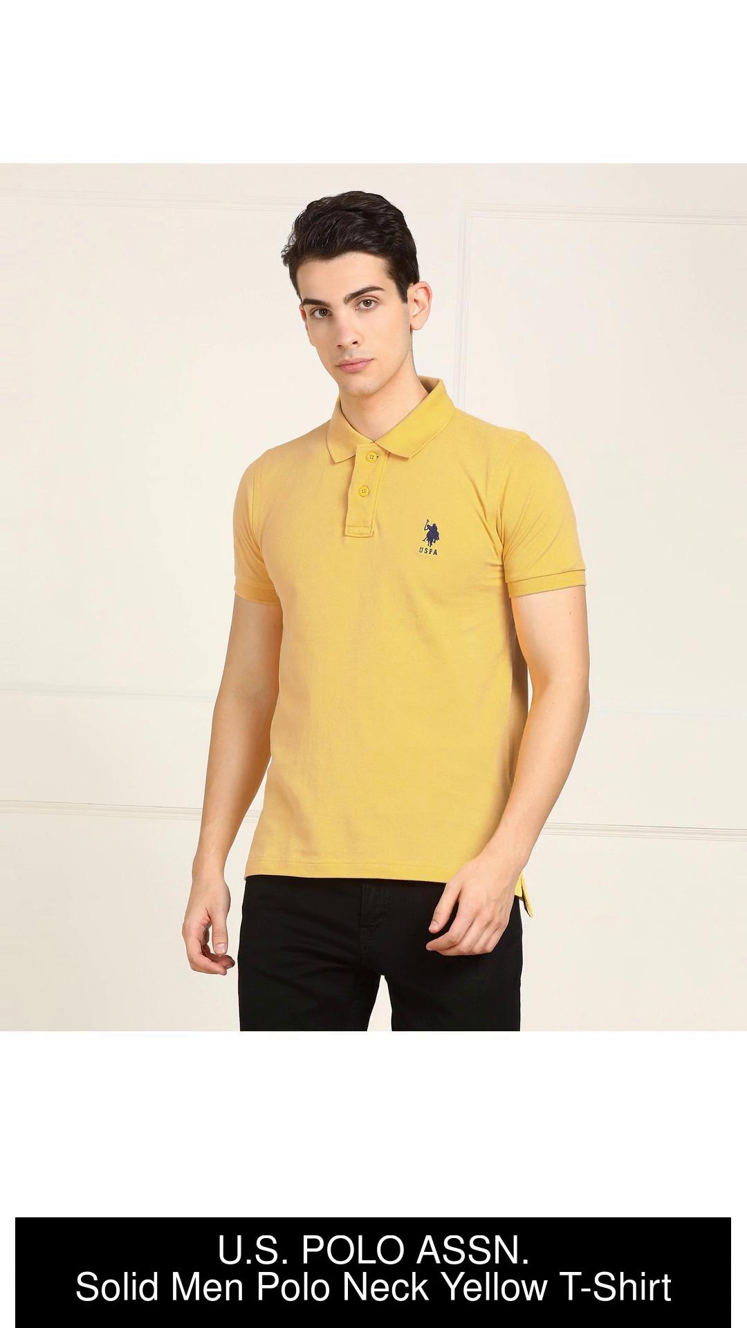 Us polo assn yellow t clearance shirt