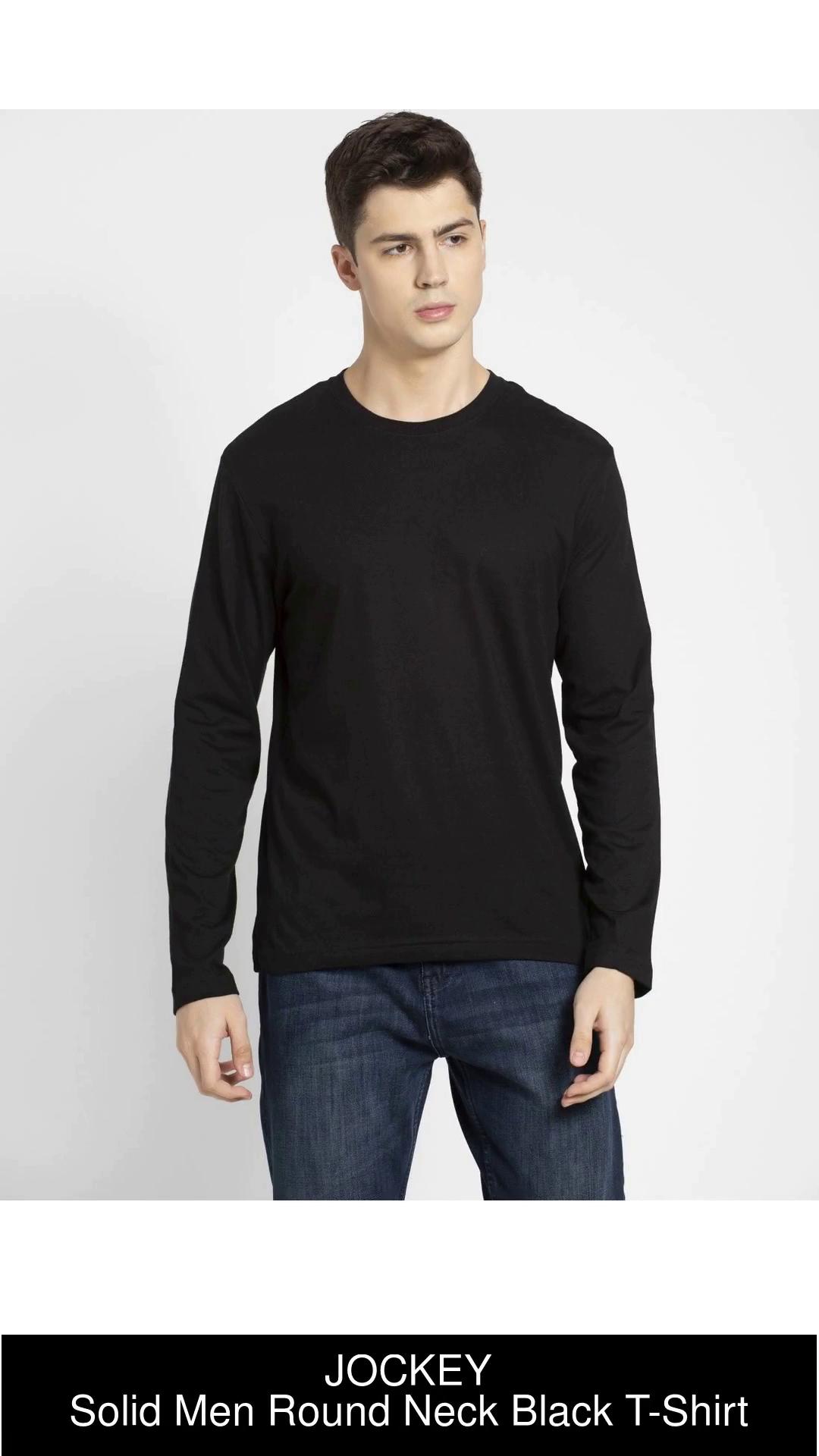 jockey plain black t shirt