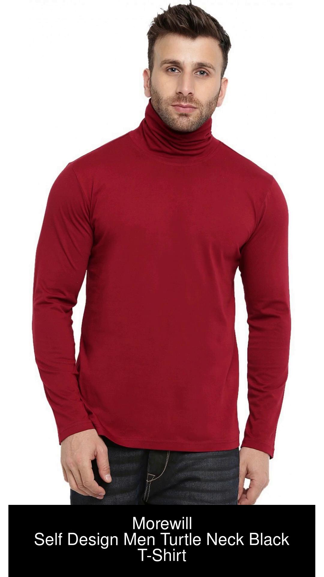 Black Turtle Neck T-Shirt