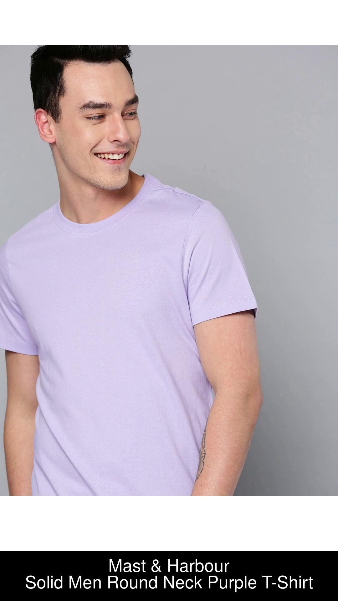 Round-neck T-shirt - Light purple - Men