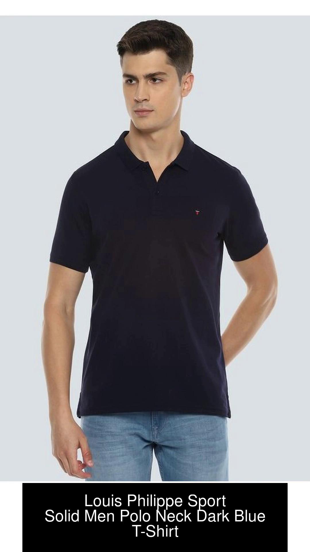 Louis Philippe Polo T-Shirts : Buy Louis Philippe Men Black Solid
