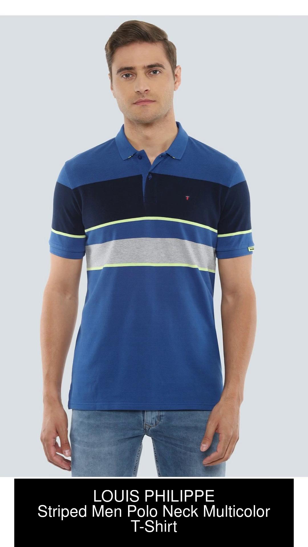 LOUIS PHILIPPE Colorblock Men Polo Neck Green T-Shirt - Buy LOUIS PHILIPPE  Colorblock Men Polo Neck Green T-Shirt Online at Best Prices in India