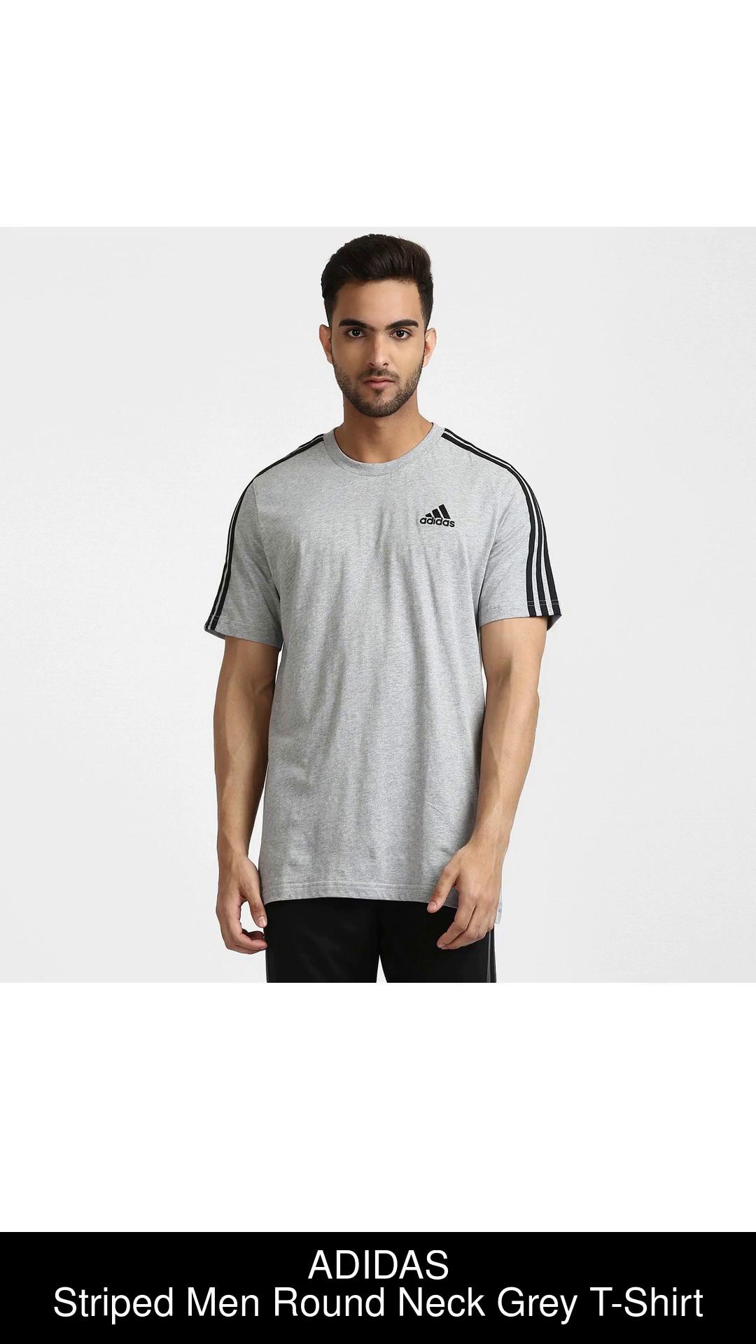 Adidas grey hot sale t shirt mens