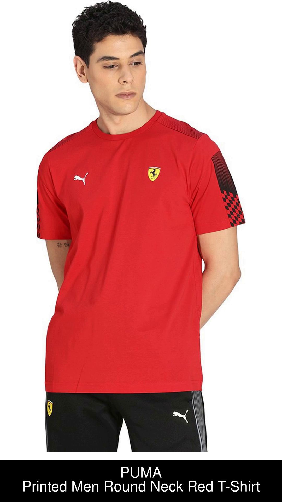 Scuderia Ferrari Men's Puma Graphic T-Shirt-Red/Black