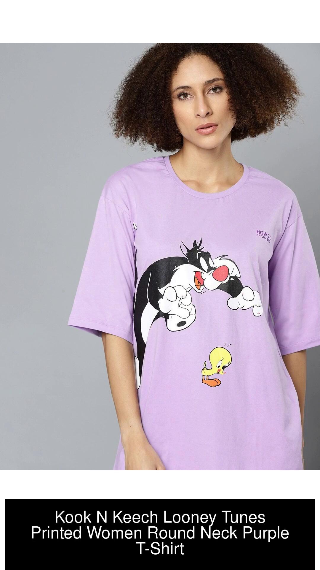 purple looney tunes shirt