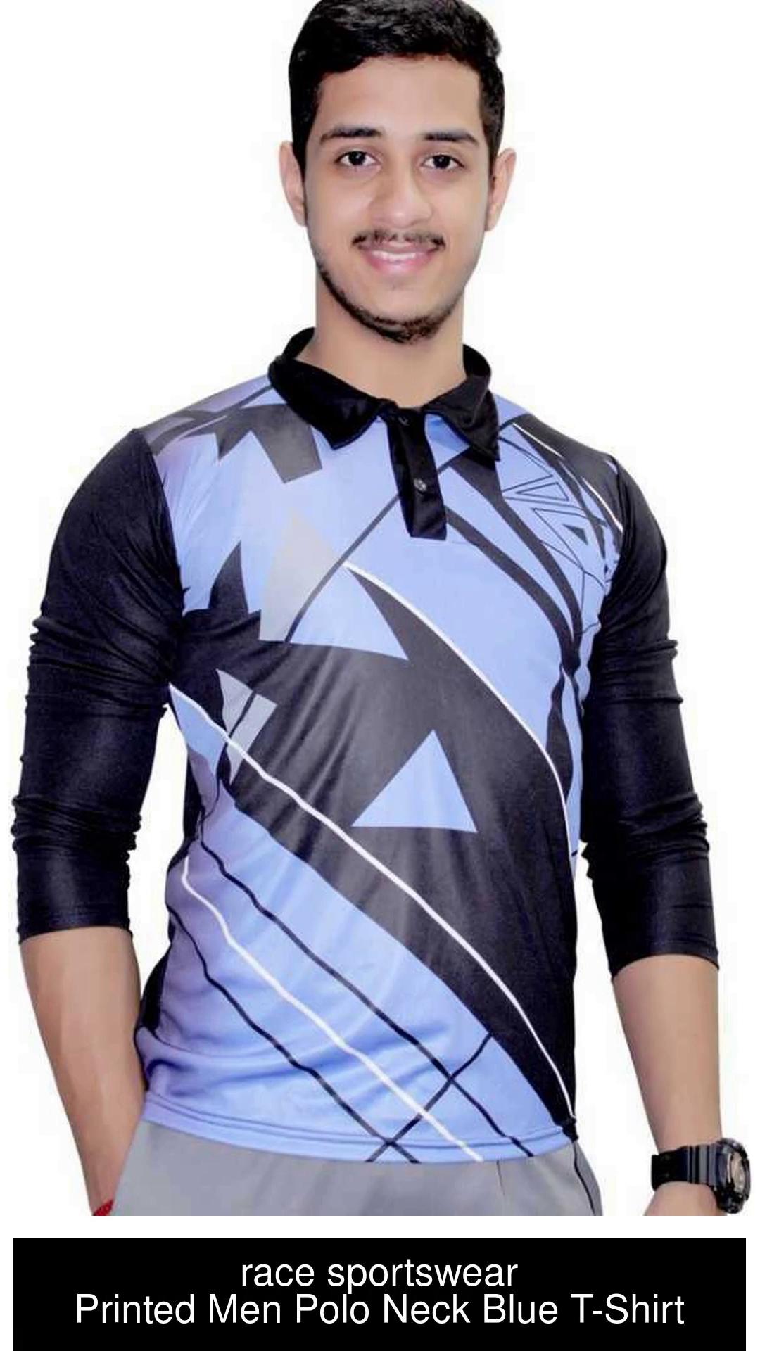 Polyester Mens Sublimation Sports T Shirts, Polo Neck