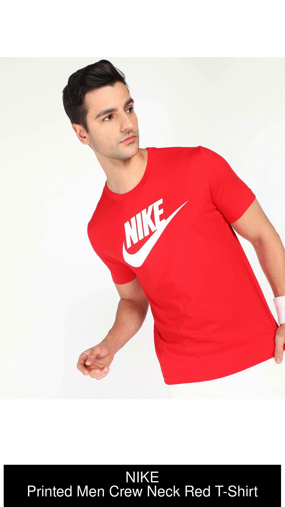 Nike red sale t shirt mens