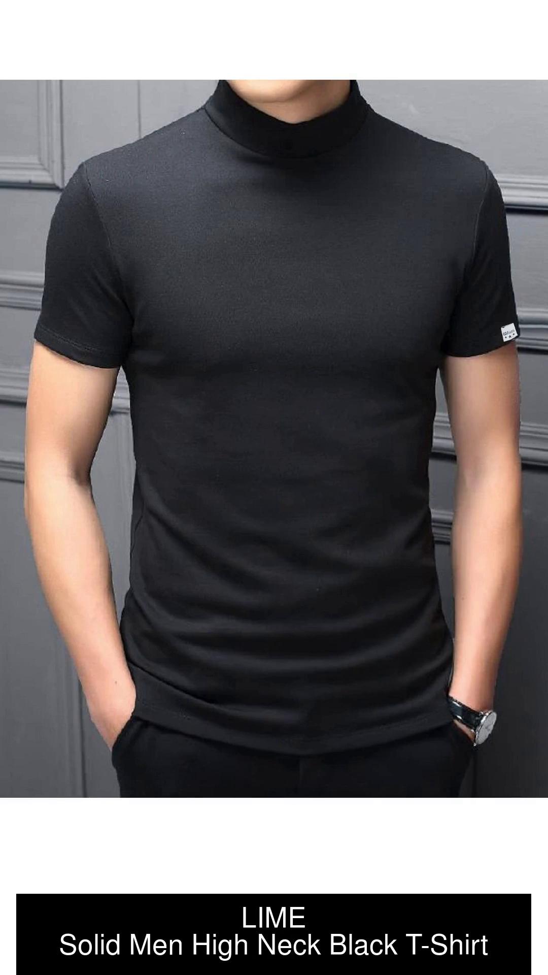 High neck t store shirt flipkart