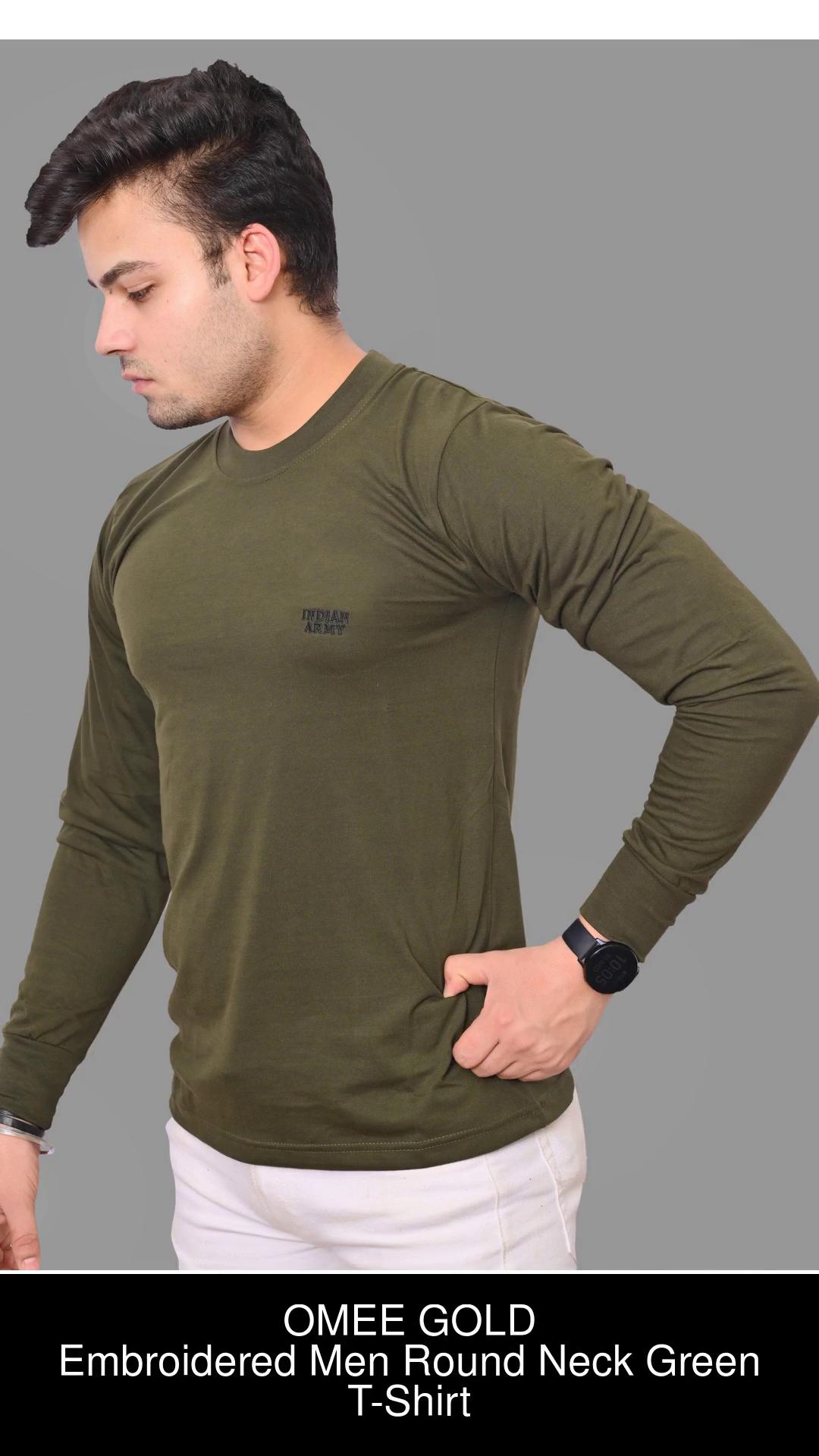 indian army green t shirt