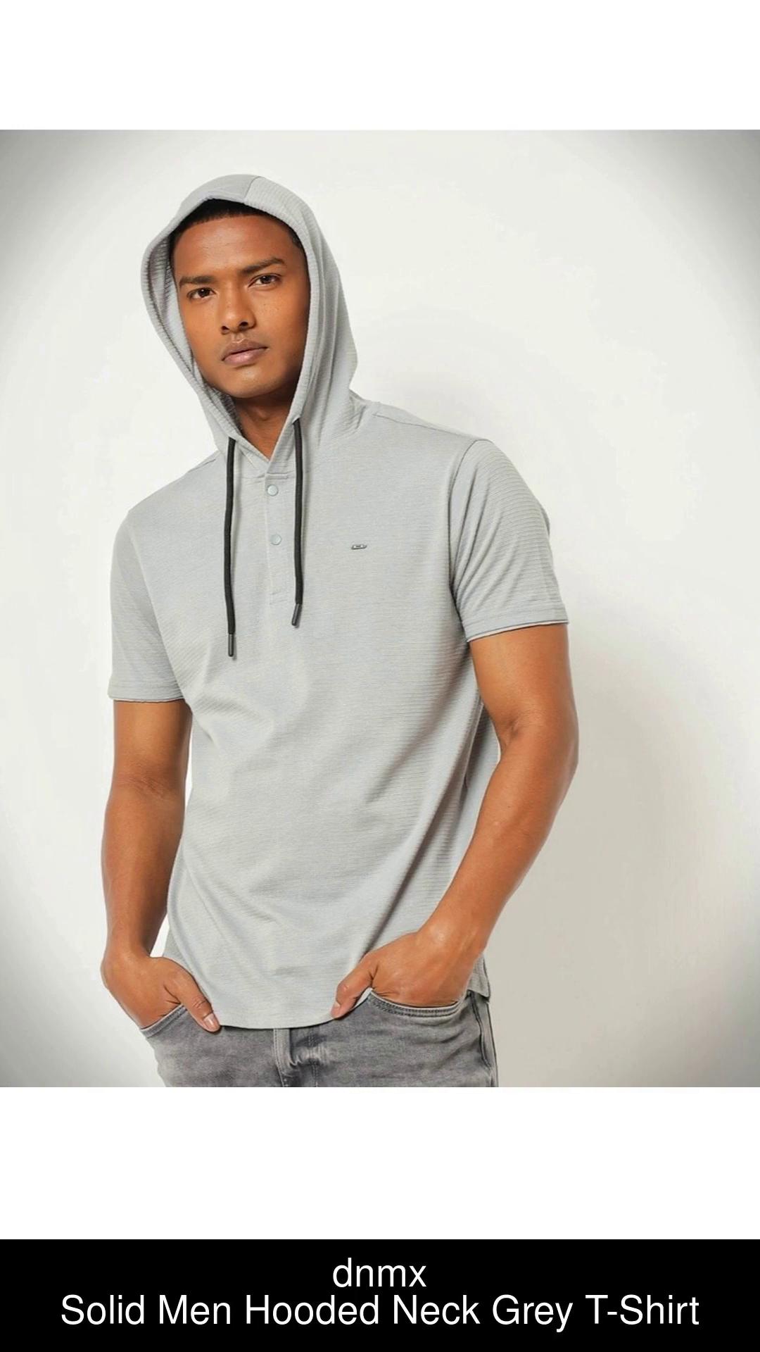 Grey hooded 2024 t shirt