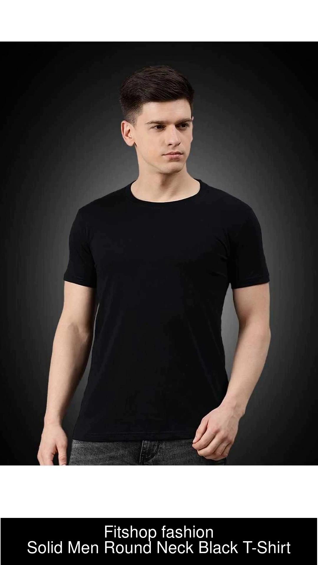 Plain black t outlet shirt fashion