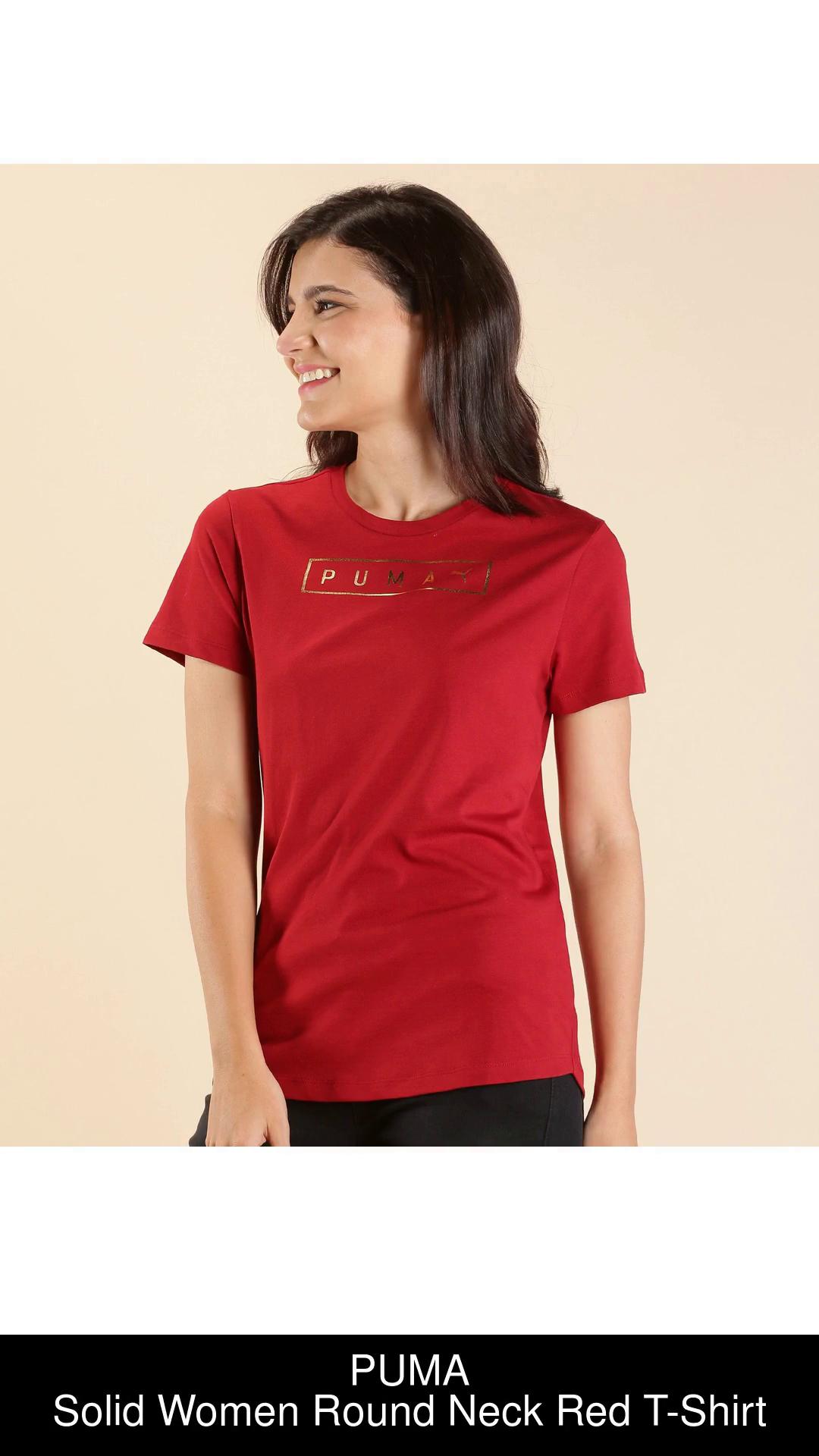 womens red puma shirt