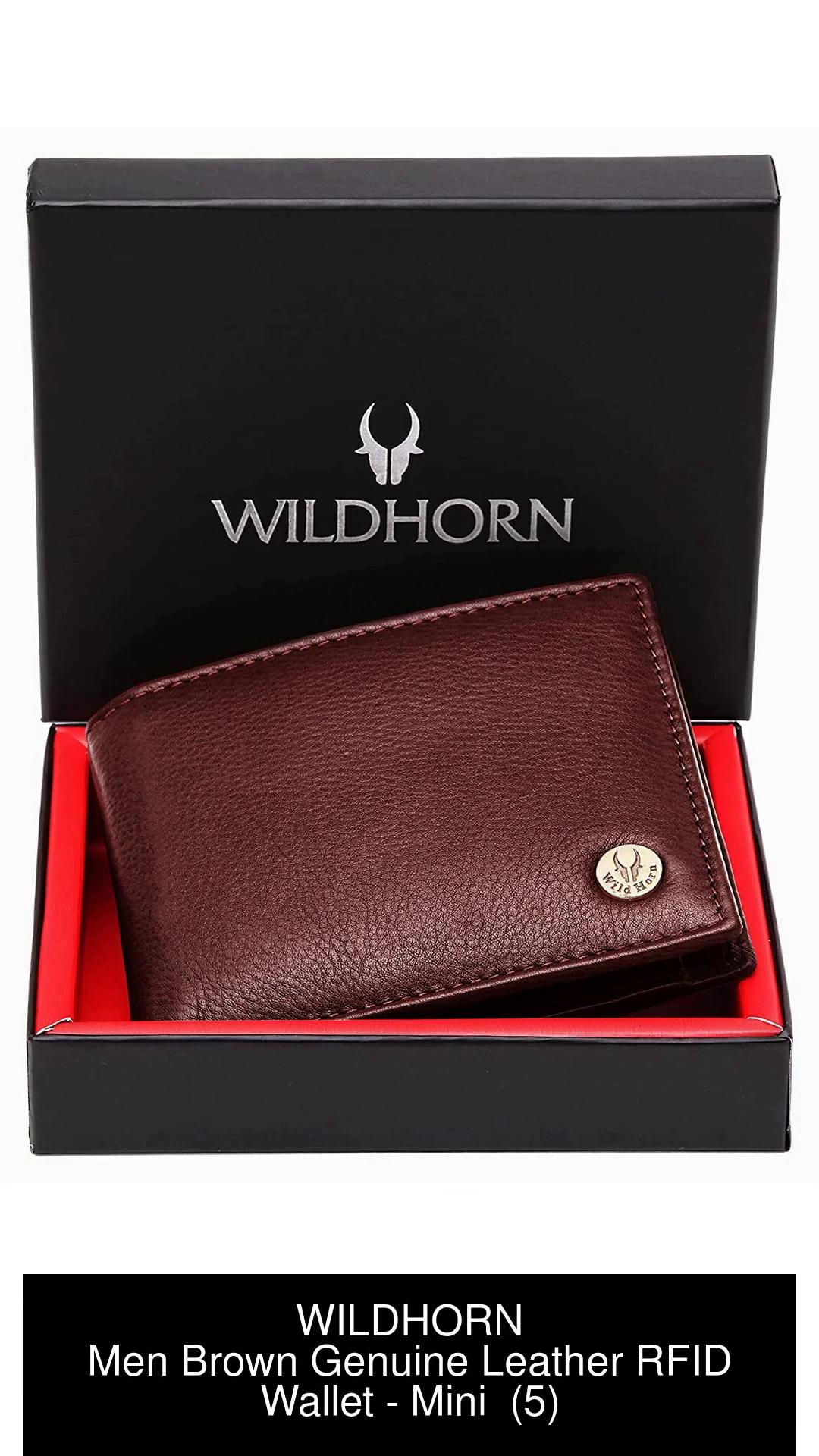 WILDHORN Men Casual Maroon Genuine Leather Wallet maroon Price