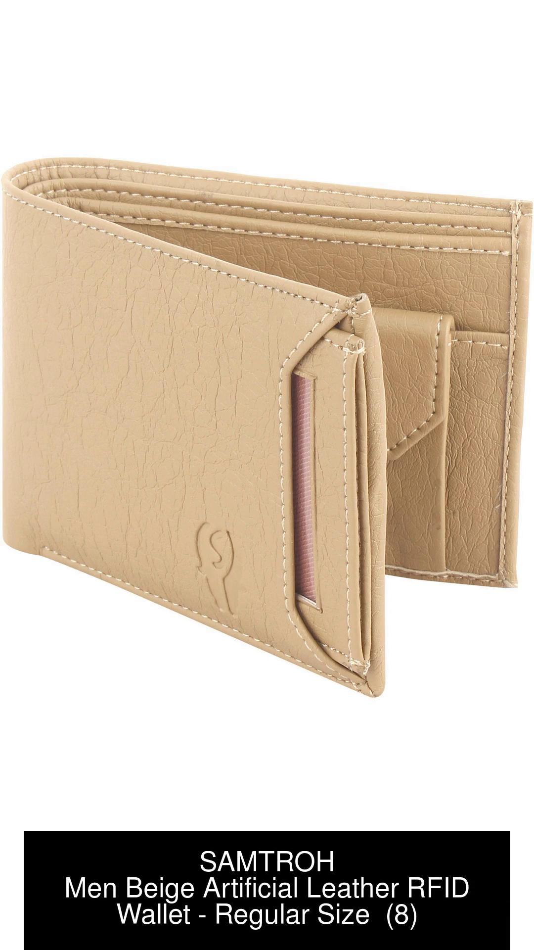 SAMTROH Men Casual Beige Artificial Leather Wallet BEIGE Price