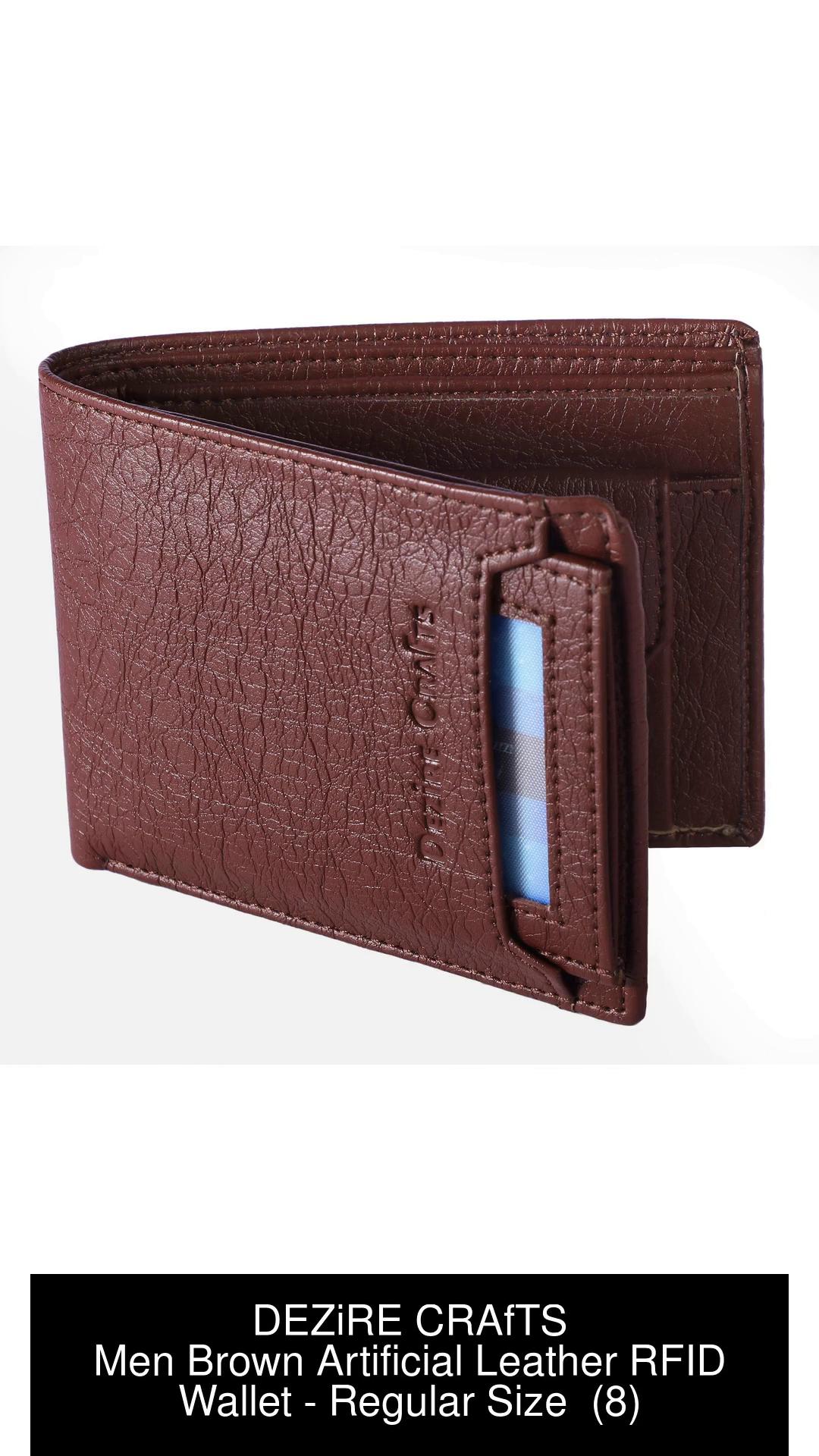 Artificial leather hot sale wallet