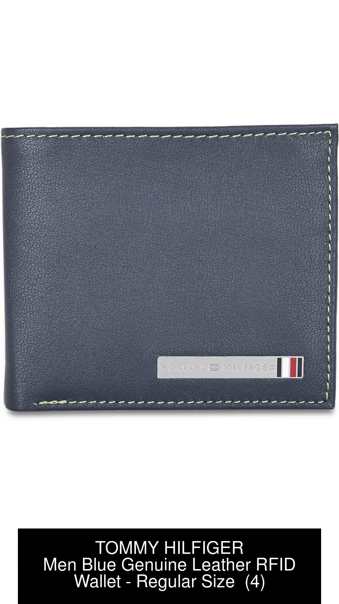 TOMMY HILFIGER Men Casual Blue Genuine Leather Wallet Navy - Price
