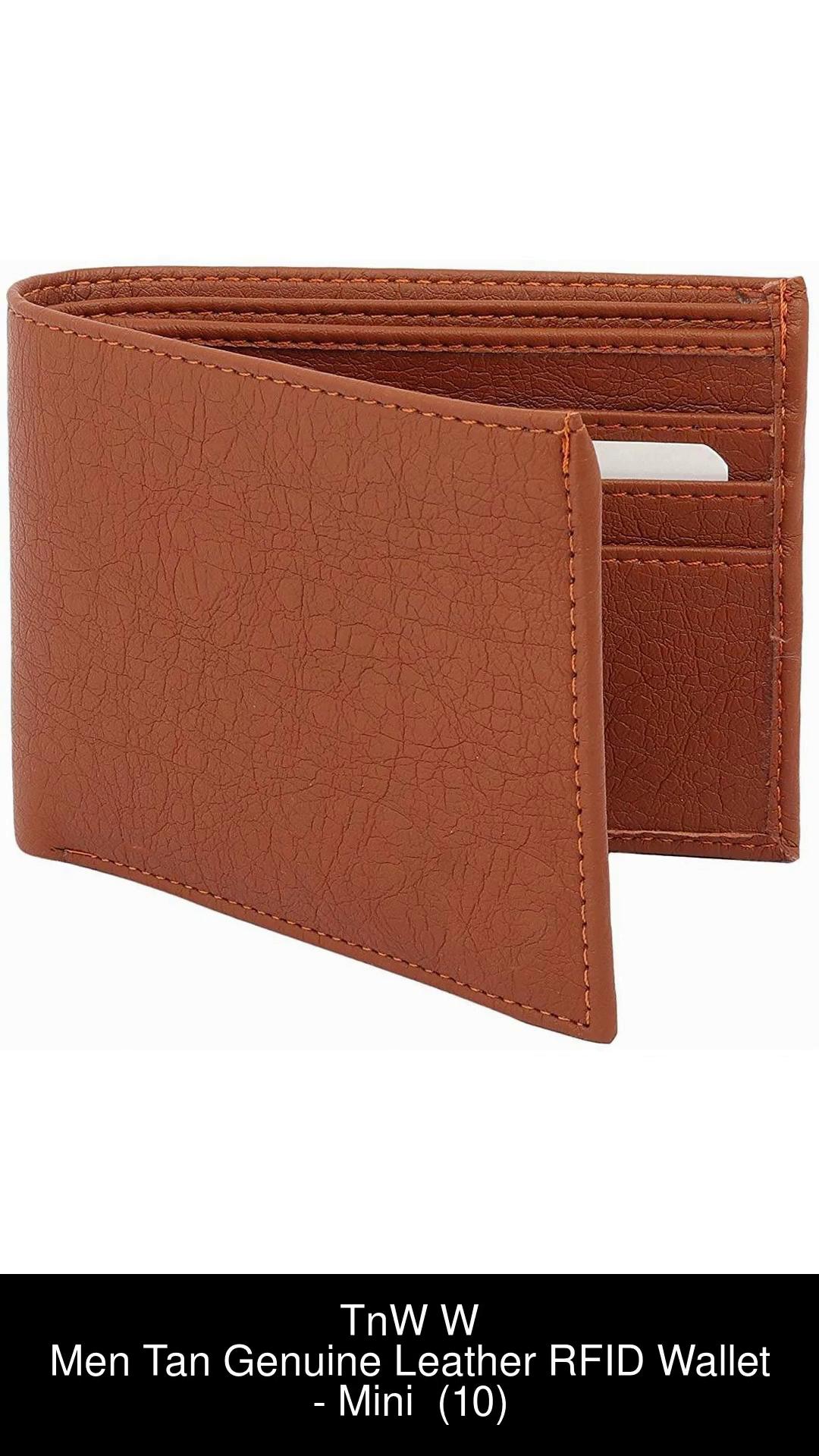 Buy TnW Men's Artificial Leather Designer Wallet with Flap Closure Tan at