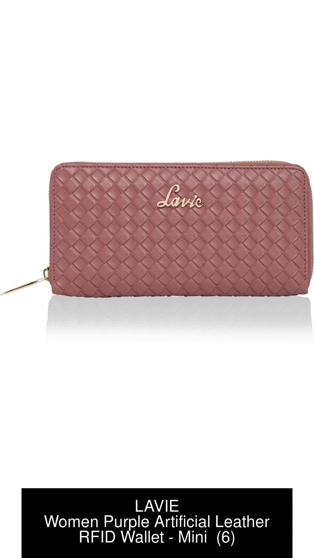 LAVIE Women Casual Purple Artificial Leather Wallet Mauve Price