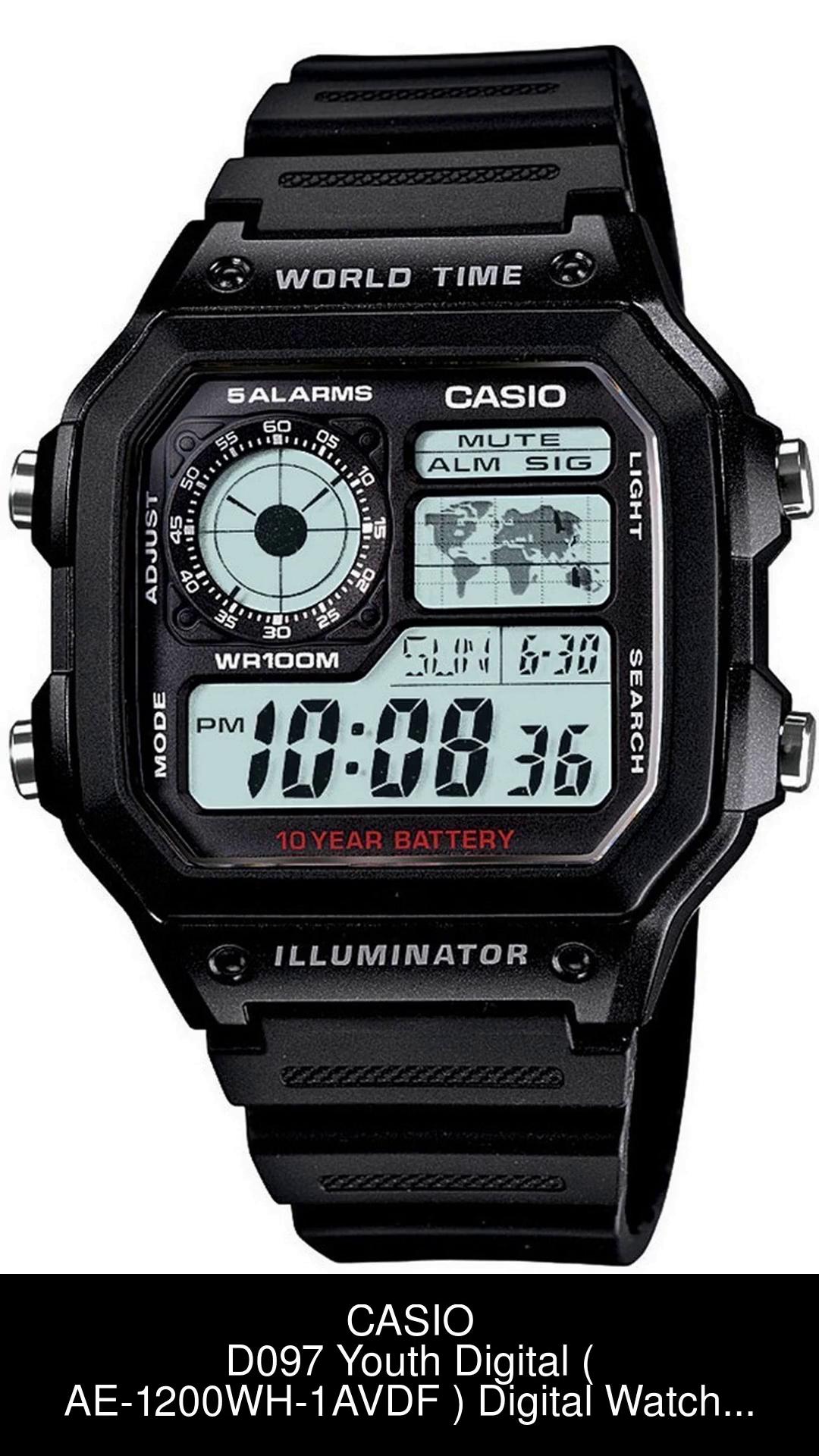 CASIO AE 1200WH 1AVDF Youth AE 1200WH 1AVDF Digital Watch