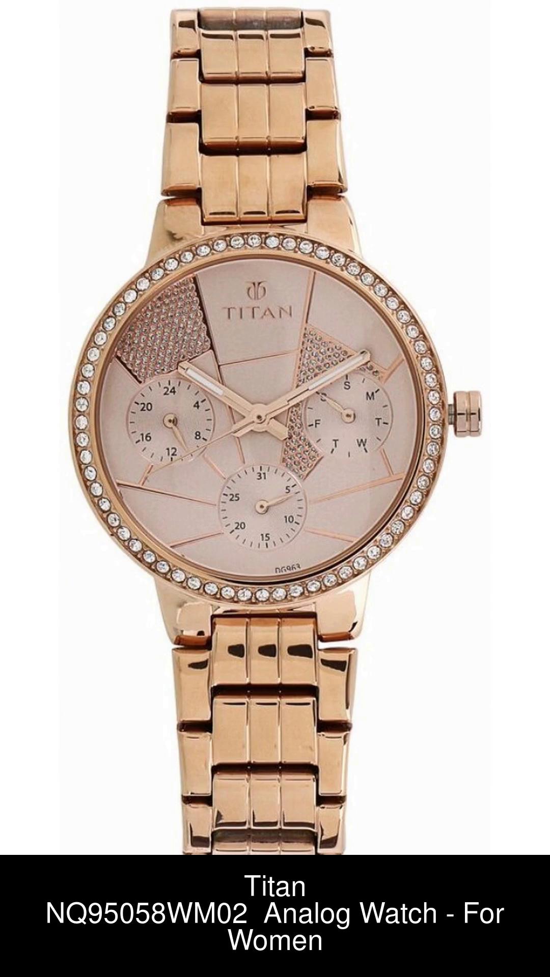 Titan NQ95058WM02 Purple SS 17 Ladies Analog Watch For Women