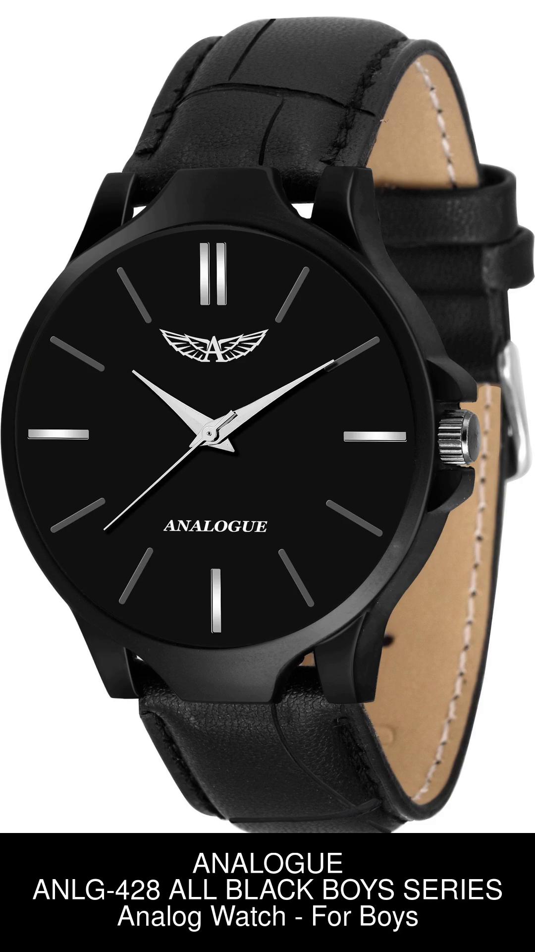 Black colour discount watch for boys