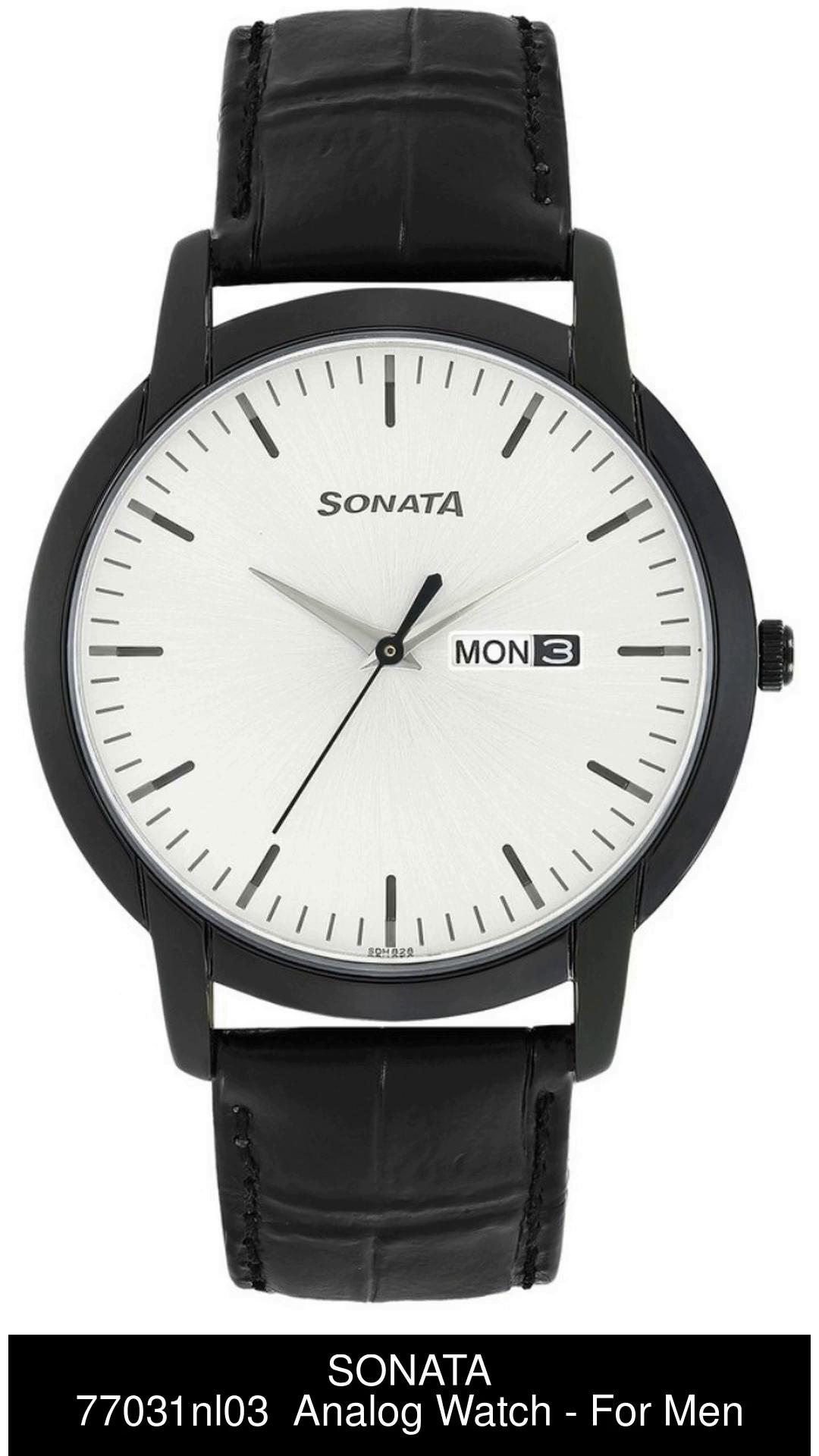 Sonata watch 2024 77031nab price