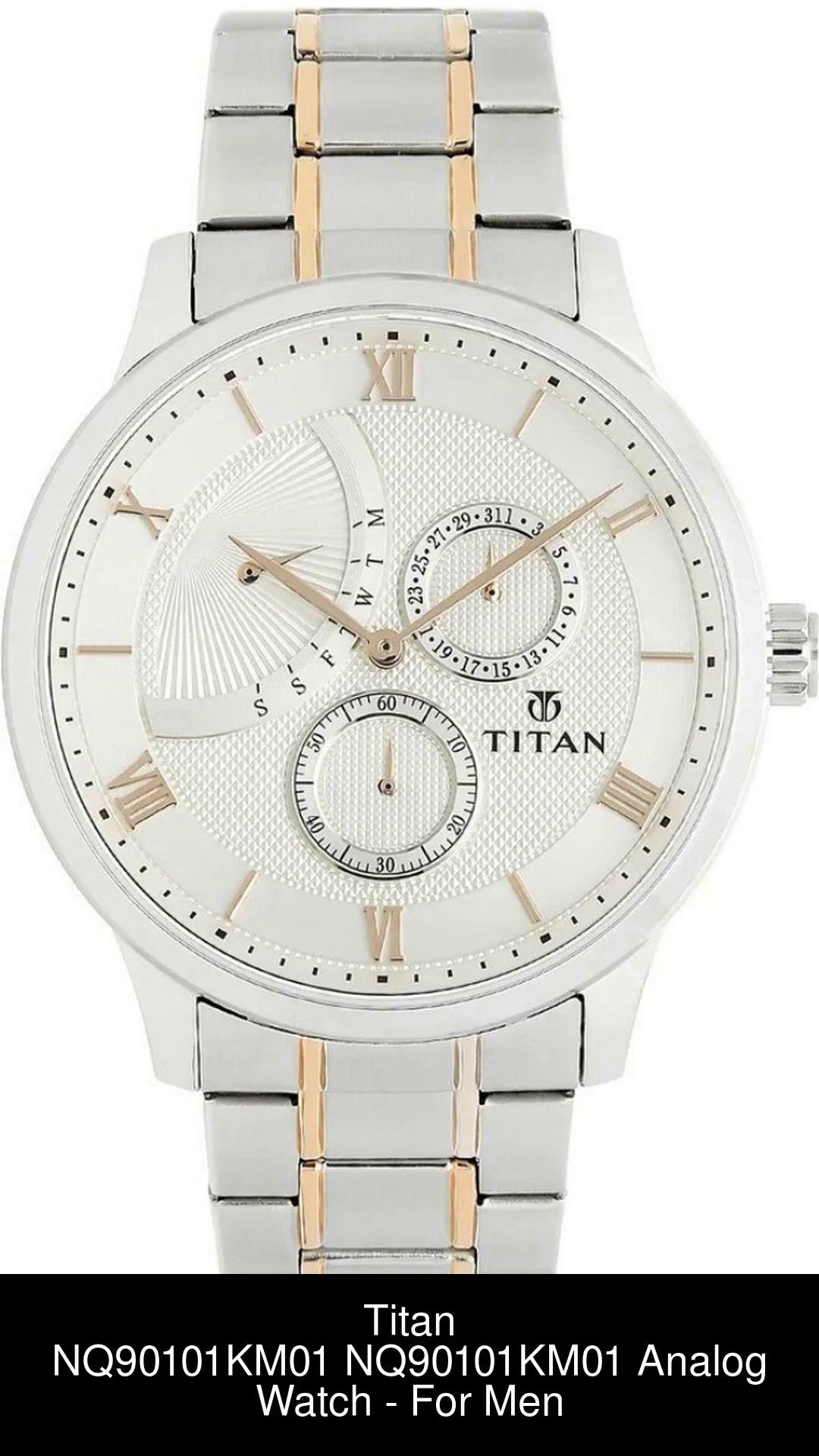 Titan NQ90101KM01 Classique Retrogrades Analog Watch For Men