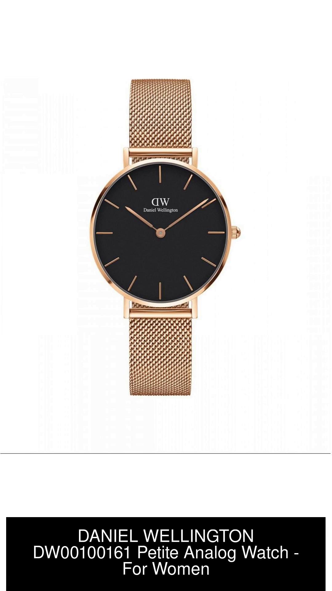 DANIEL WELLINGTON Petite Melrose Black color Round 32 mm