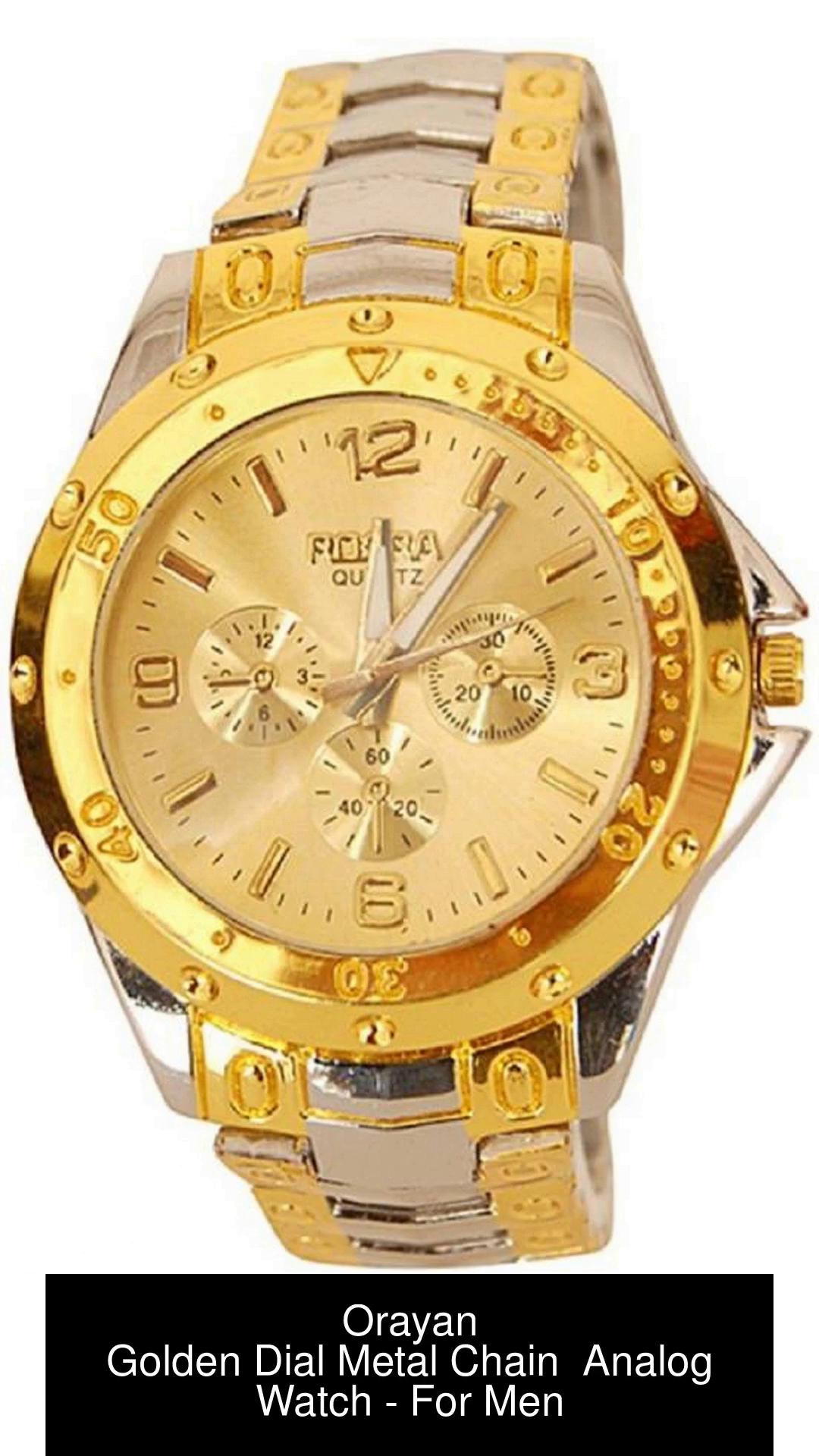 Golden chain watches outlet for mens