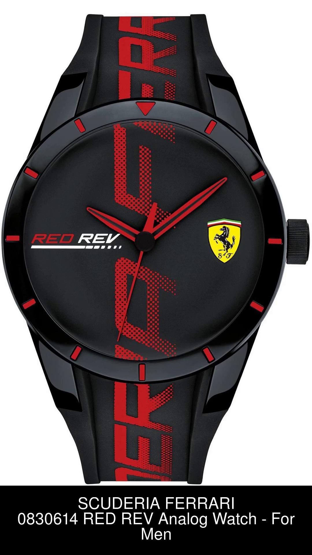 SCUDERIA FERRARI RED REV RED REV Analog Watch For Men Buy SCUDERIA  FERRARI RED REV RED REV Analog Watch For Men 0830614 Online at Best  Prices in India