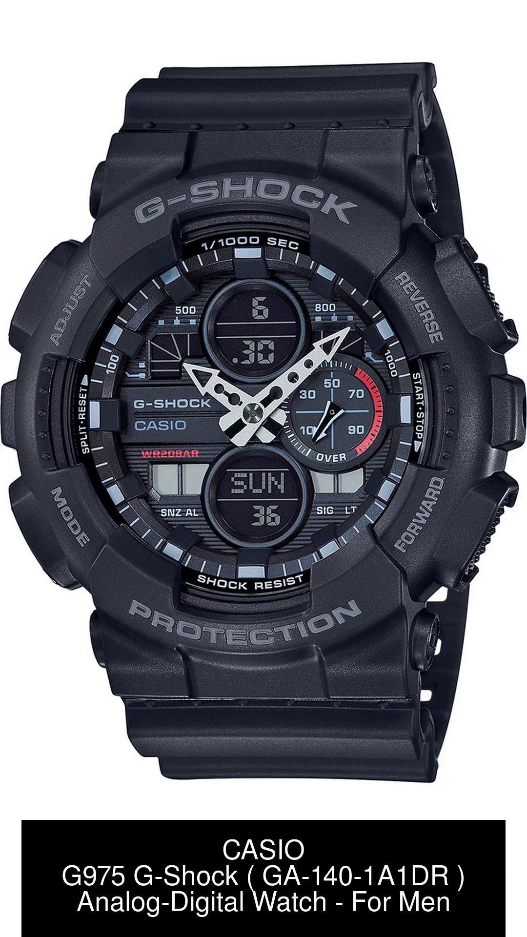 CASIO GA 140 1A1DR G Shock GA 140 1A1DR Analog Digital Watch