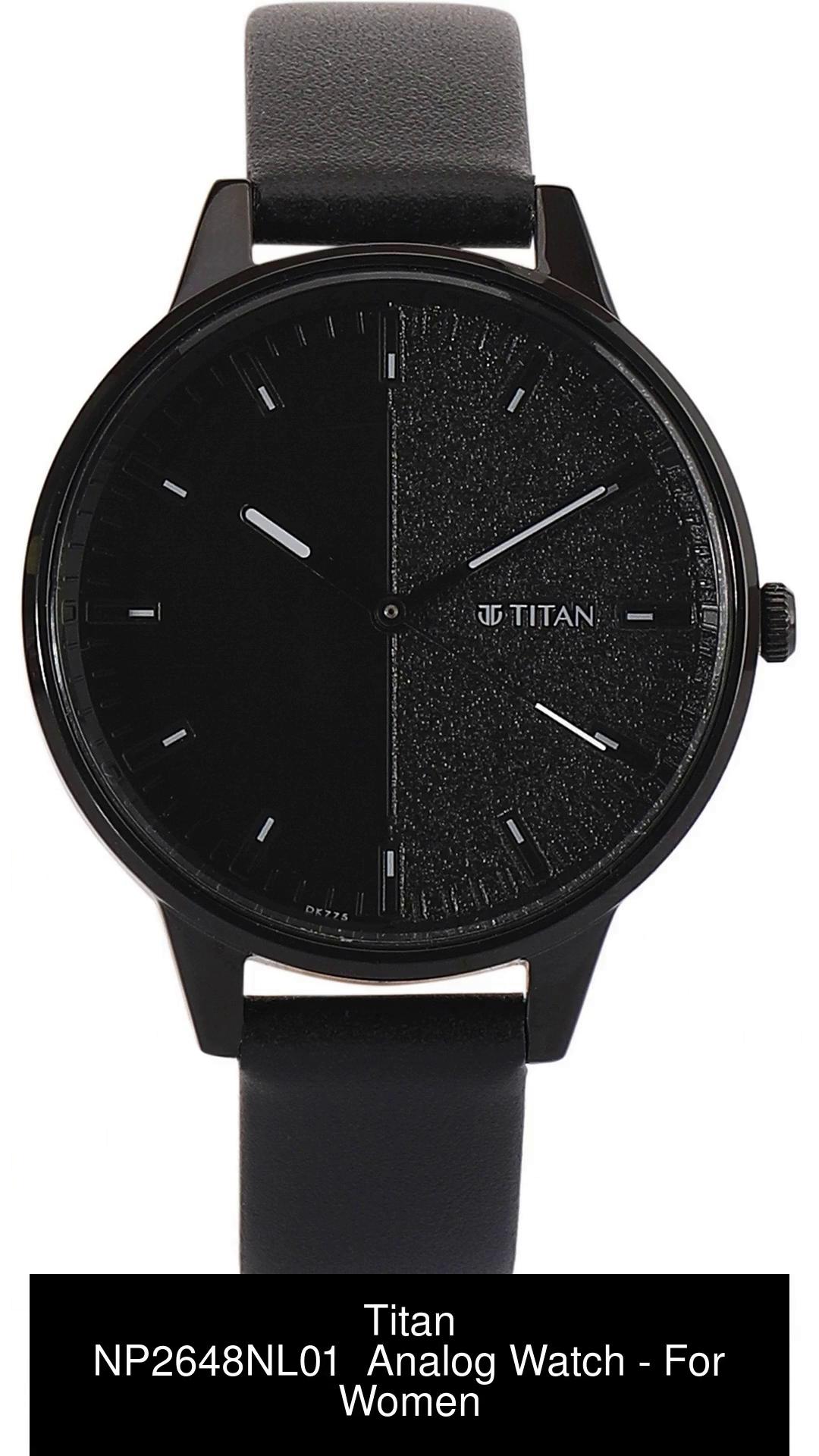 Titan black best sale watch for ladies