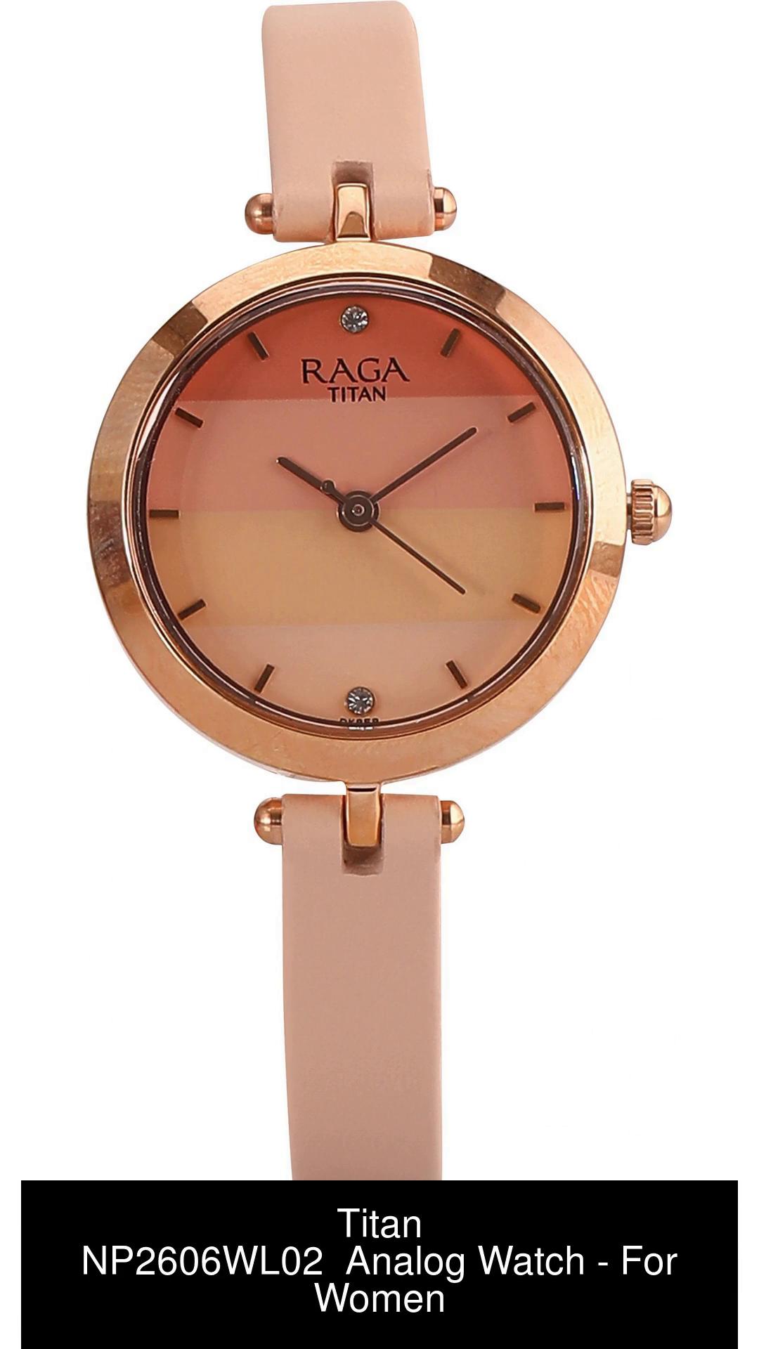 Raga viva pink best sale dial leather strap watch