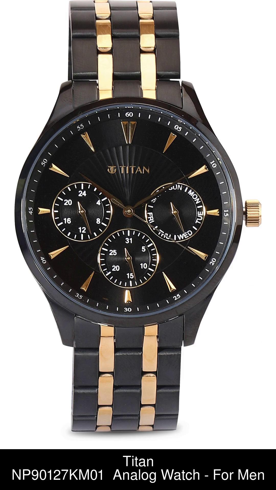 Buy Online Titan Opulent Blue Dial Quartz Multifunction Stainless Steel  Strap watch for Men - nr90127km02