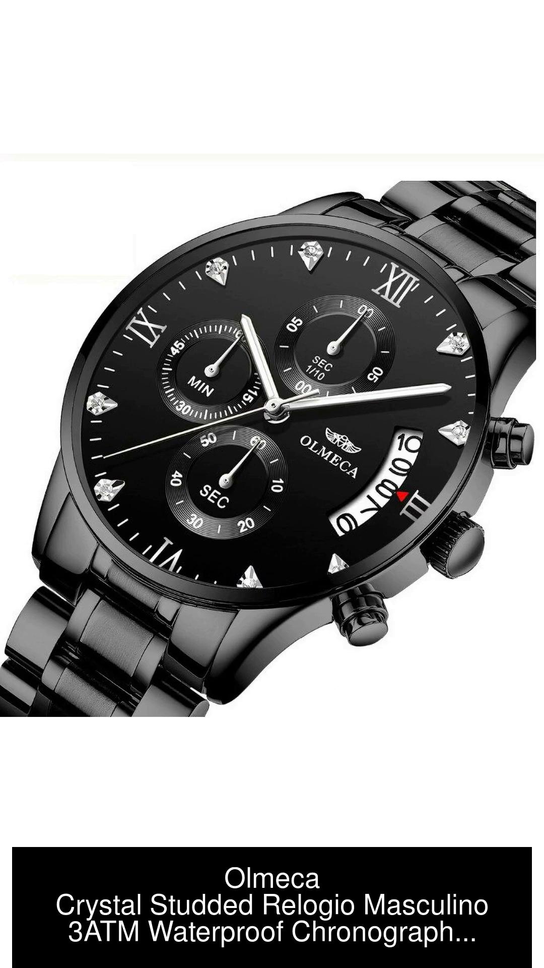 Black discount chronograph watch