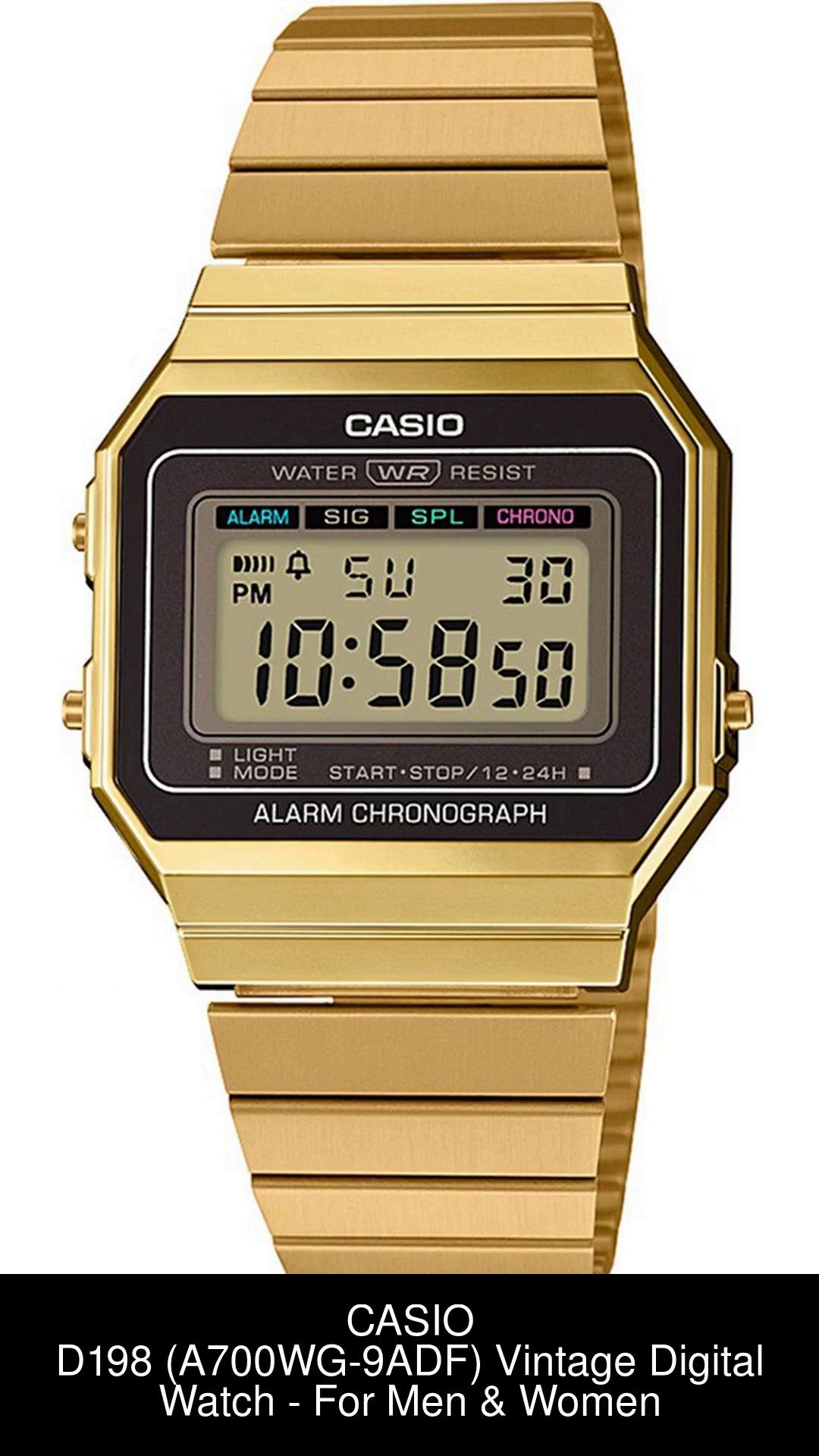 Gold digital hot sale watch