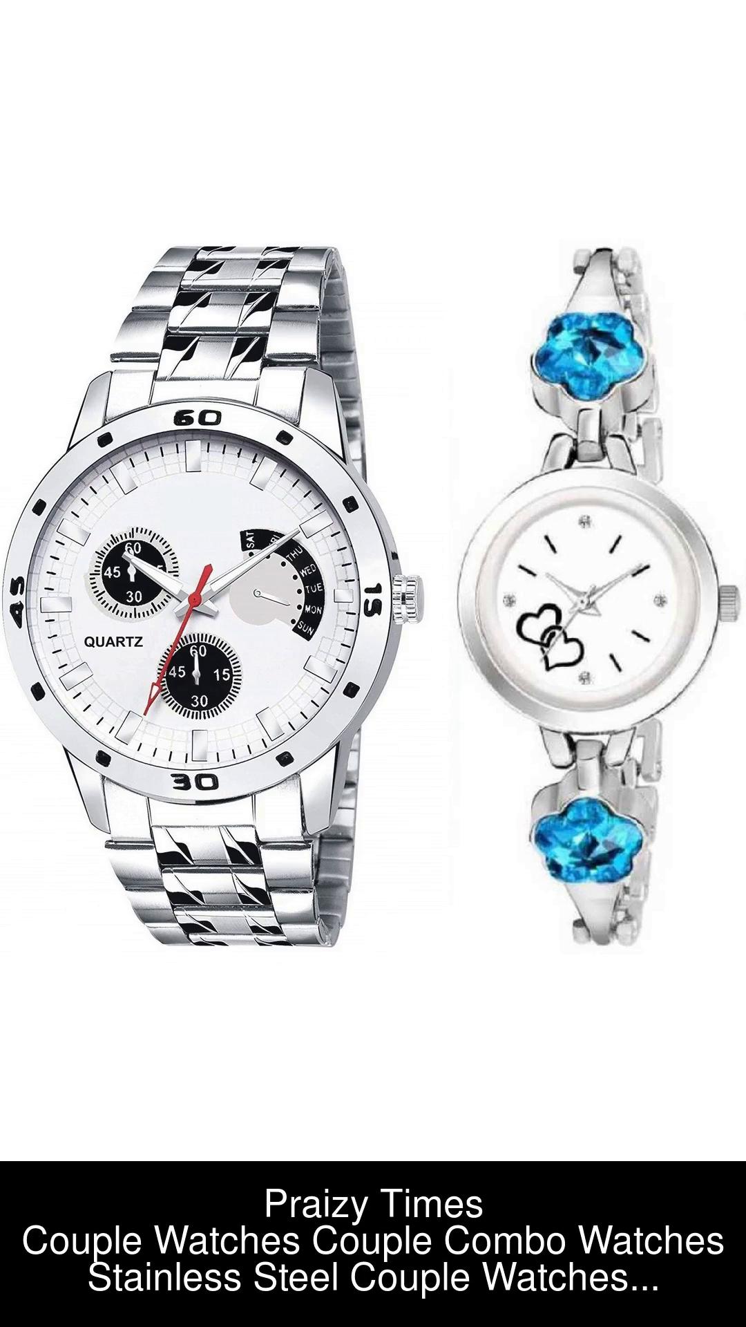 Couple Watches Couple Combo Watches Stainless Steel Couple Watches for  lovers Stylish watches for boys watches for girls style watches for lovers  watch for boys style watch for girls style Couple watches