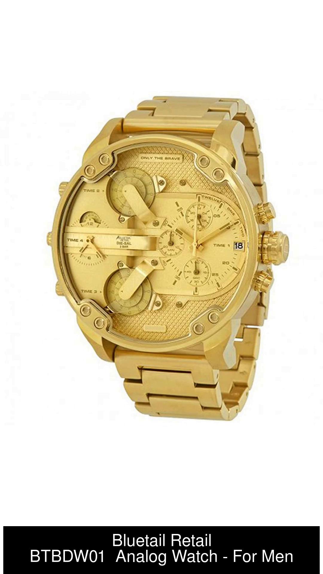 Golden big dial watch new arrivals