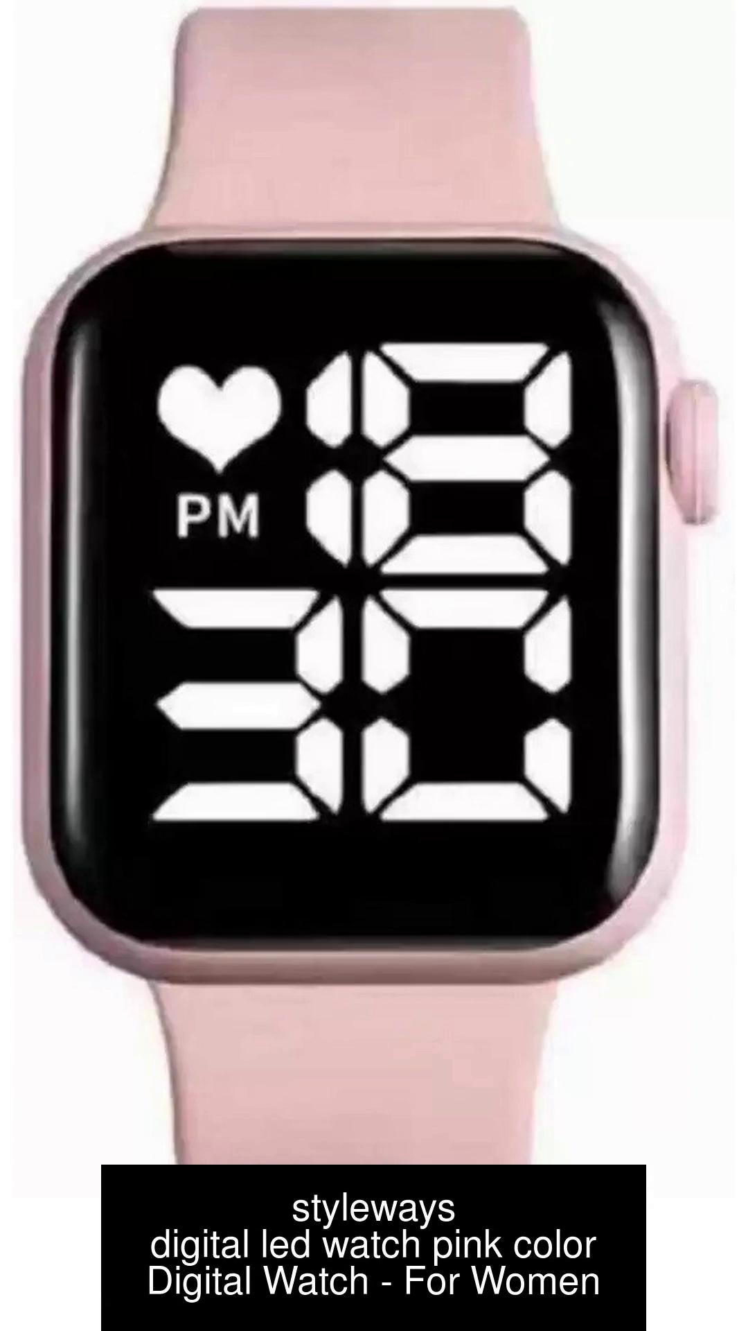 Digital watch pink colour hot sale