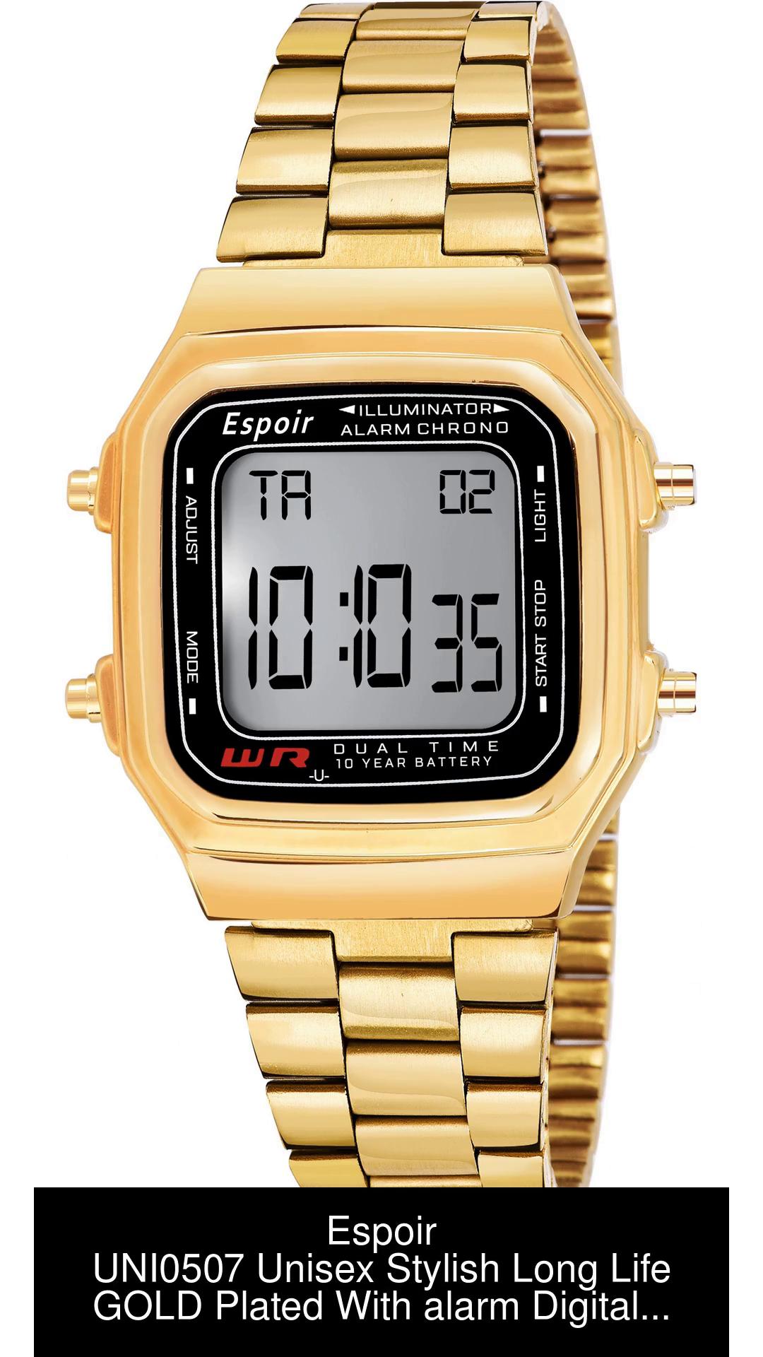 Gold plated 2025 digital watch