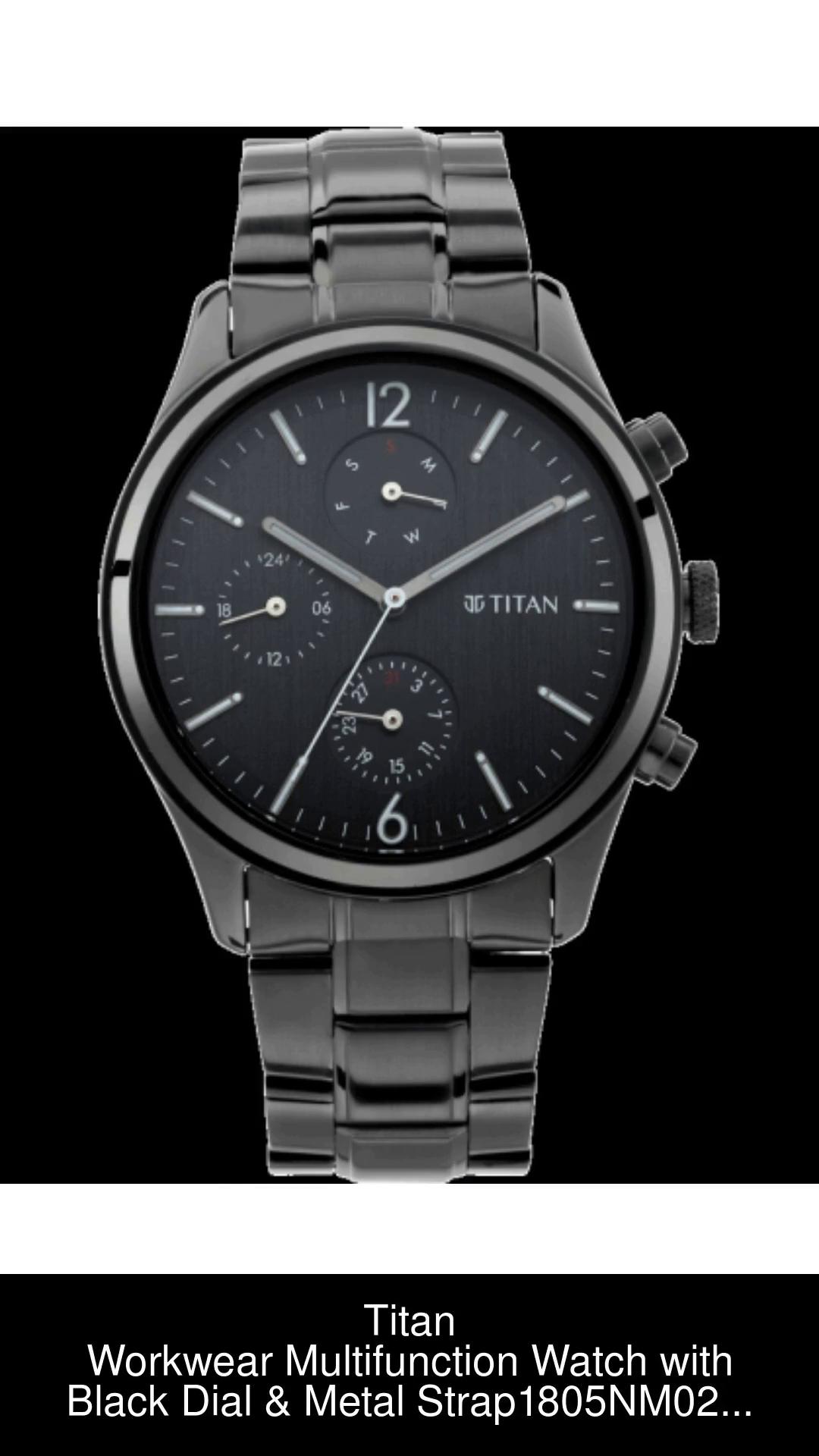 Titan black watch online mens