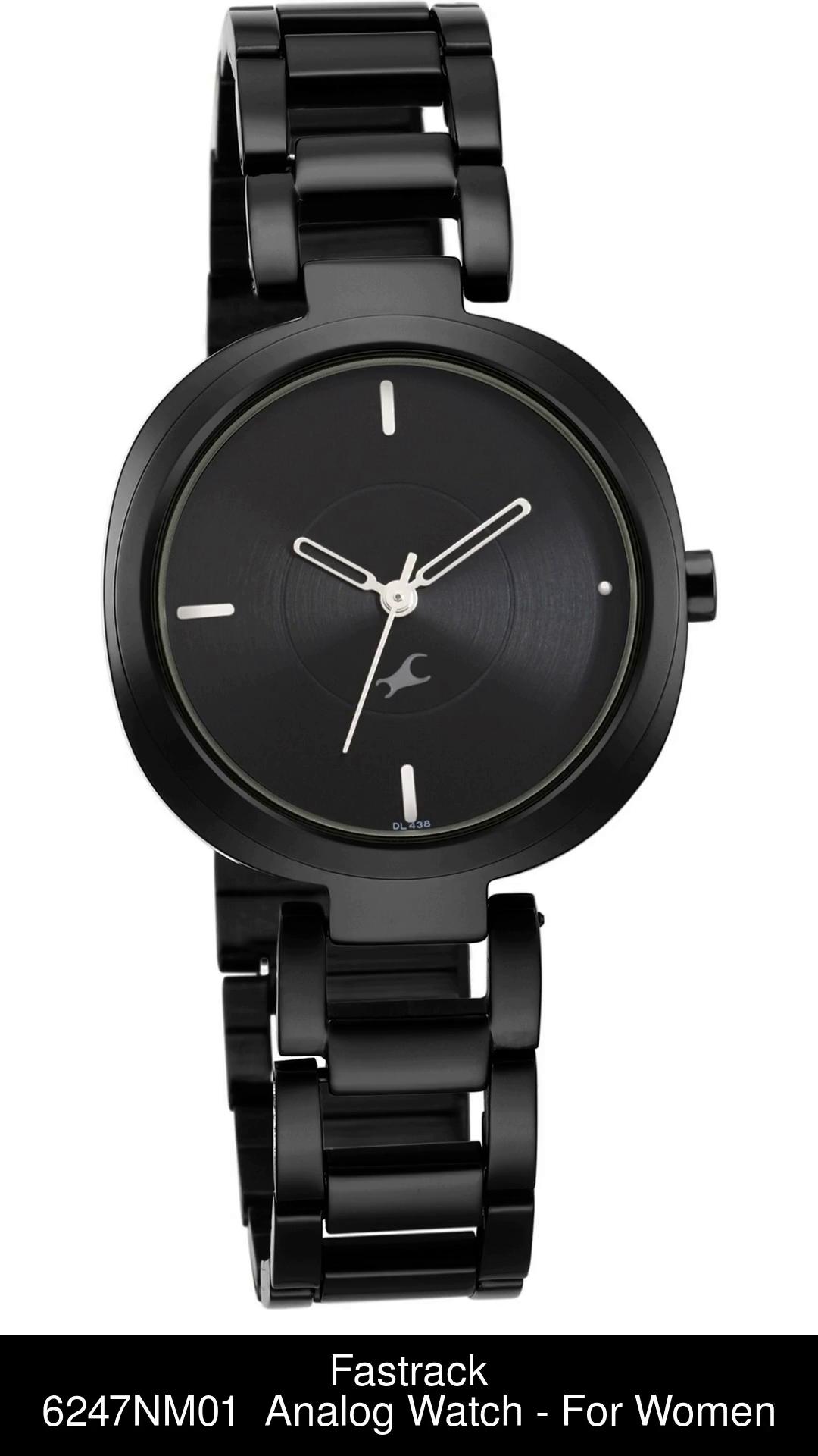 Fastrack black 2025 analog watch